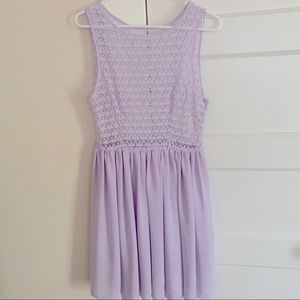 American Apparel lilac lace dress, large